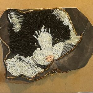 Beaded Cat Art Piece